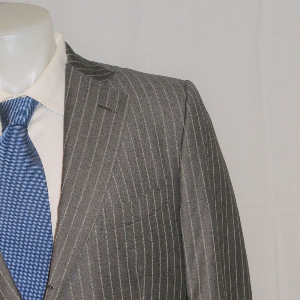 Tom Ford Basic Base B Regency Gray Striped Flat F… - image 1